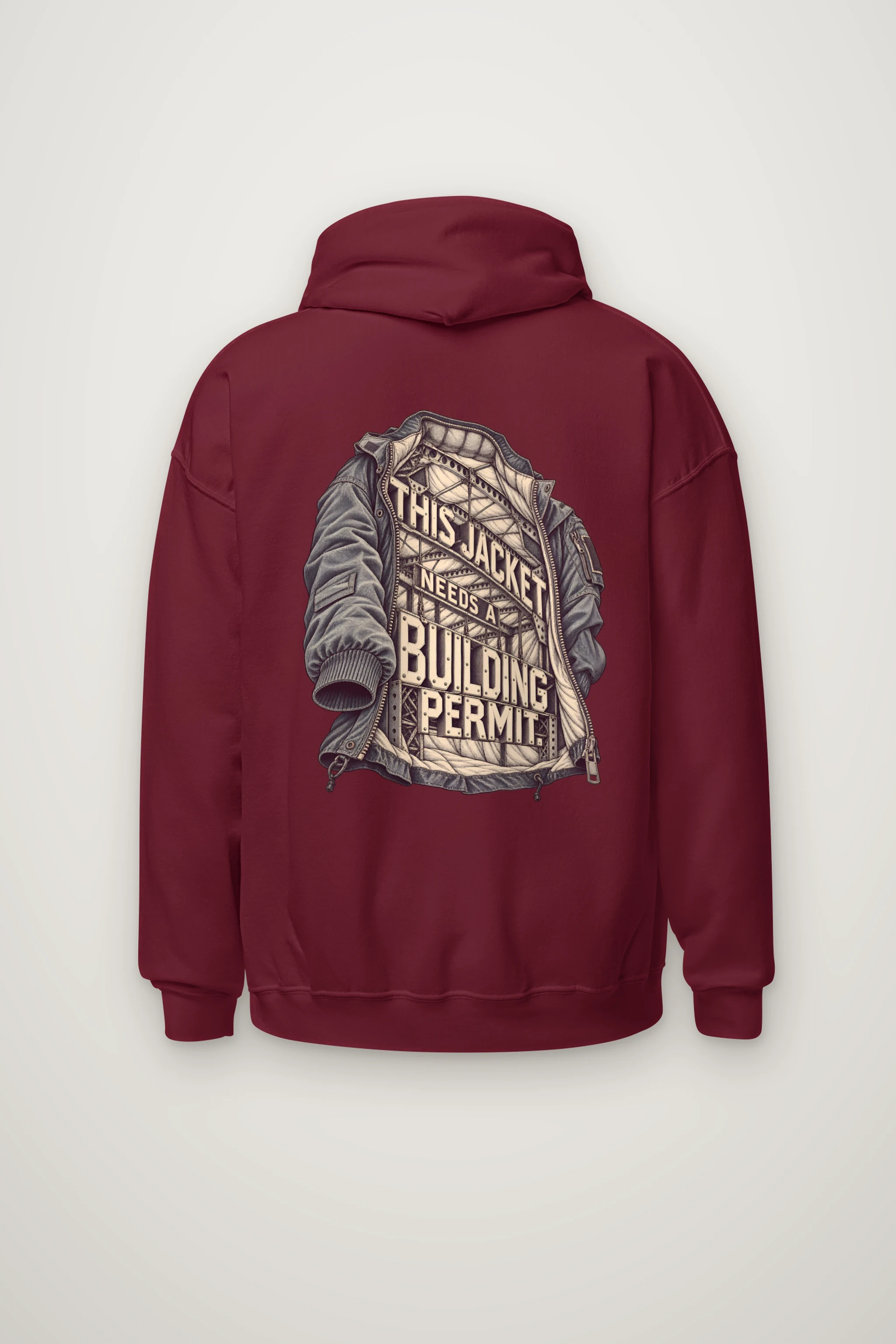 "This Jacket Needs a Building Permit" Heavy Blend Unisex Pullover Hoodie