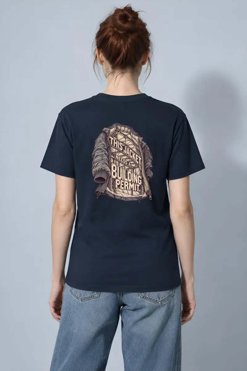 “This Jacket Needs a Building Permit” Heavyweight Unisex Crewneck T-shirt