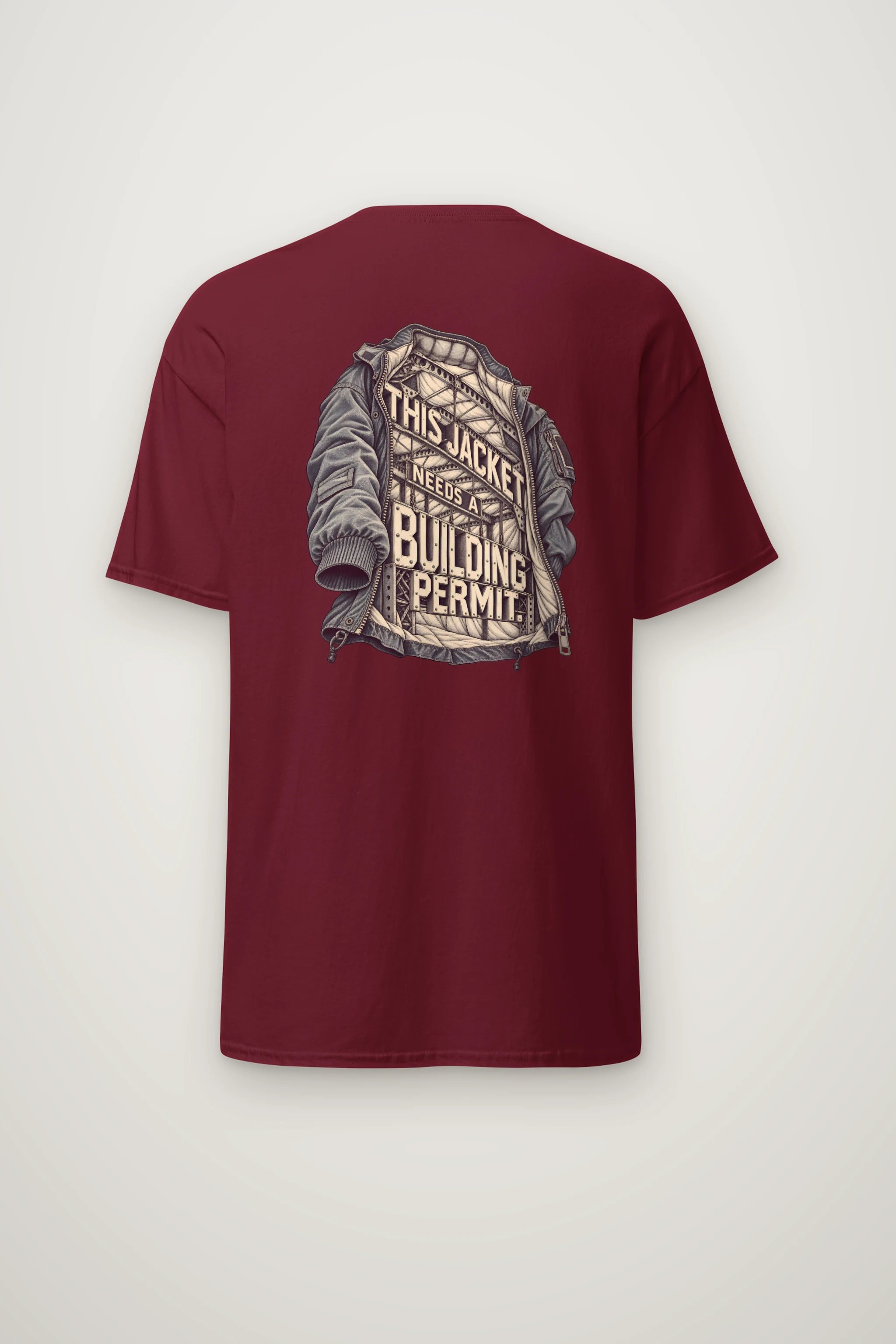 "This Jacket Needs a Building Permit" Heavyweight Unisex Crewneck T-shirt