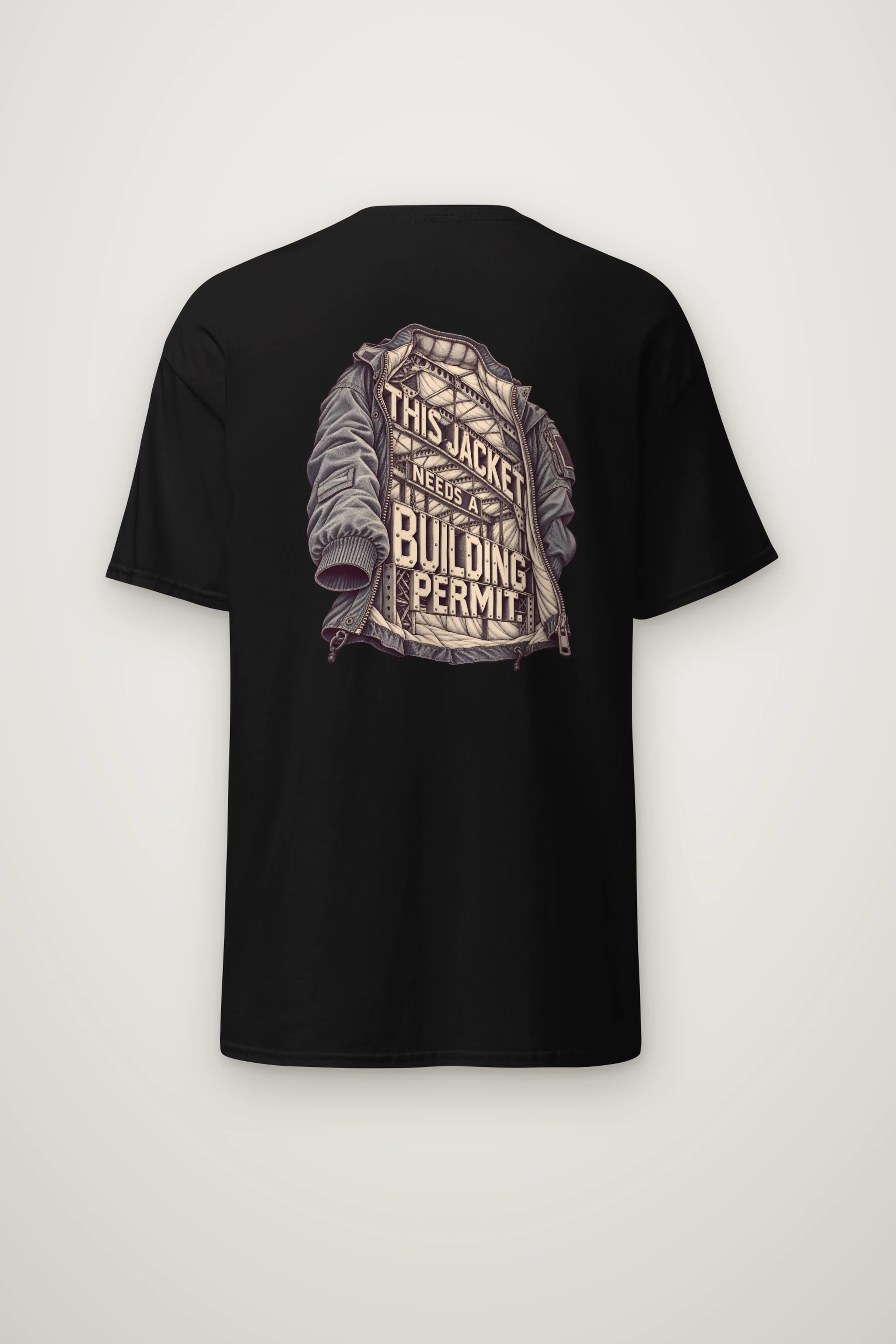 "This Jacket Needs a Building Permit" Heavyweight Unisex Crewneck T-shirt