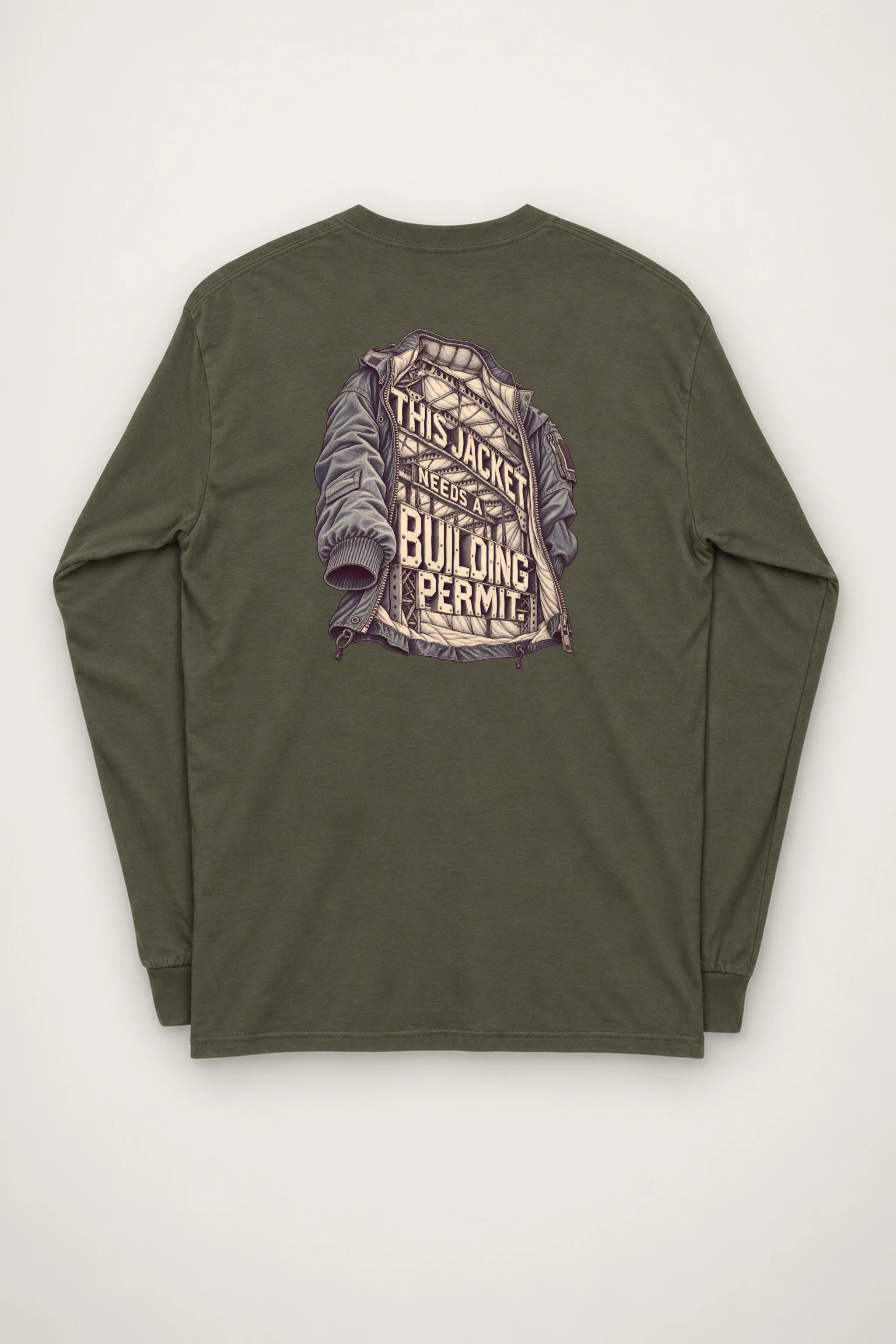 "This Jacket Needs a Building Permit" Unisex Longsleeve T-shirt