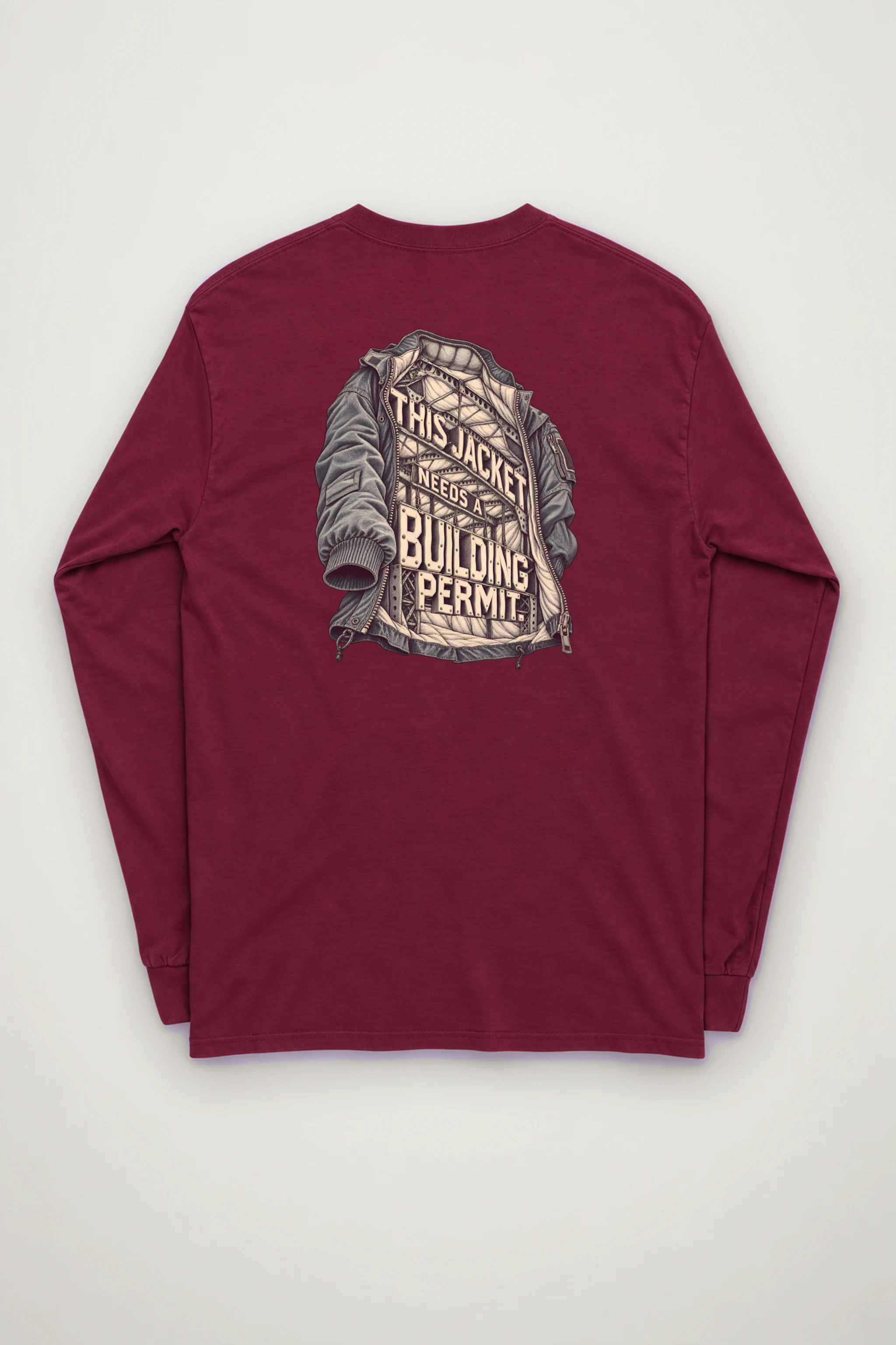 "This Jacket Needs a Building Permit" Unisex Longsleeve T-shirt