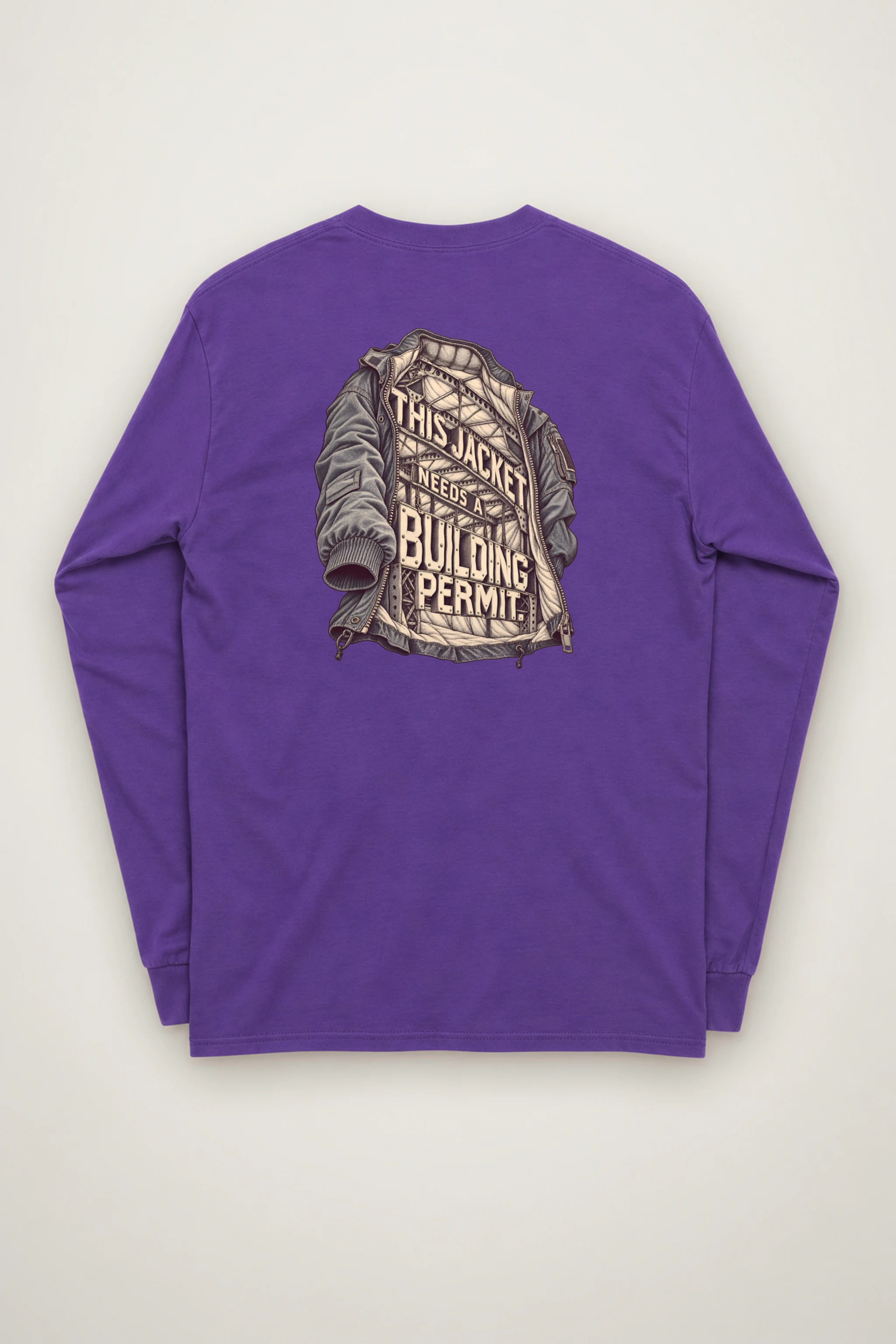"This Jacket Needs a Building Permit" Unisex Longsleeve T-shirt