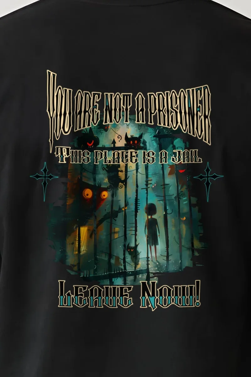 "This Place Is A Jail" Heavyweight Unisex Crewneck T-shirt