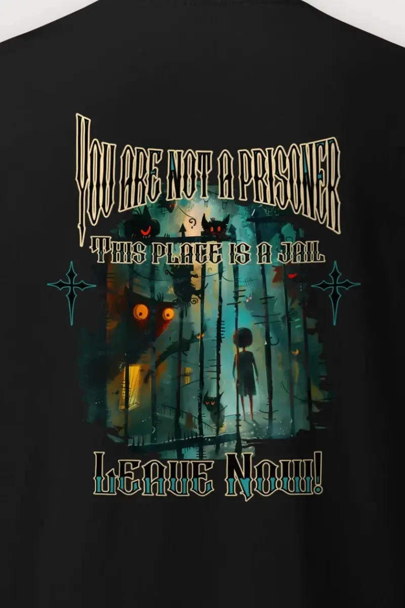 "This Place Is A Jail" Heavyweight Unisex Crewneck T-shirt