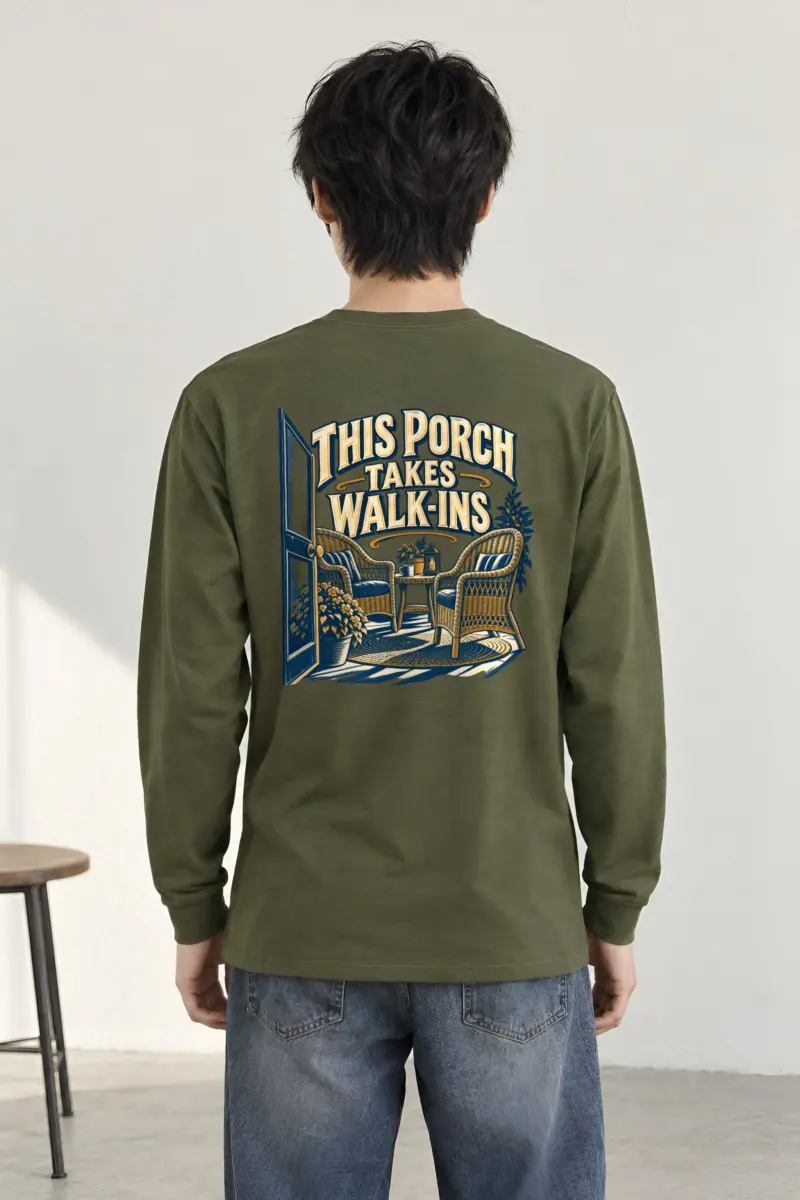 “This Porch Takes Walk-Ins” Unisex Longsleeve T-shirt