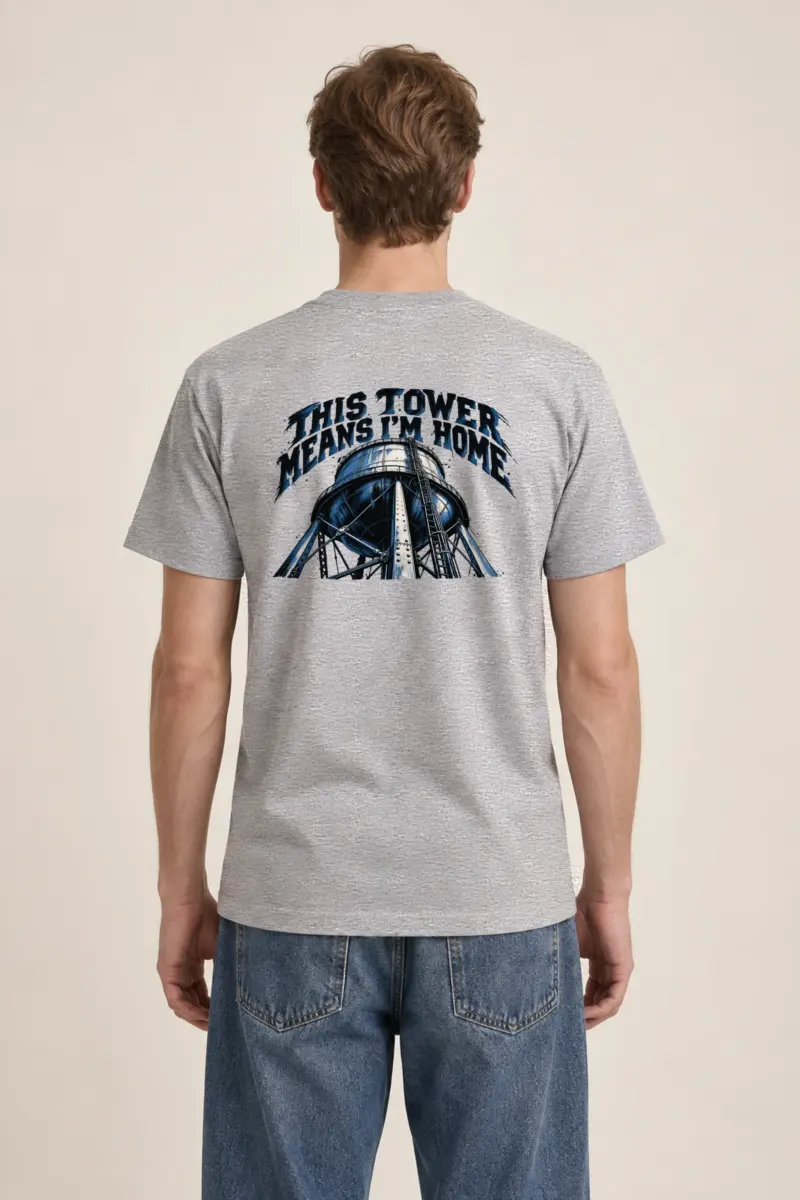 "This Tower Means I'm Home" Heavyweight Unisex Crewneck T-shirt