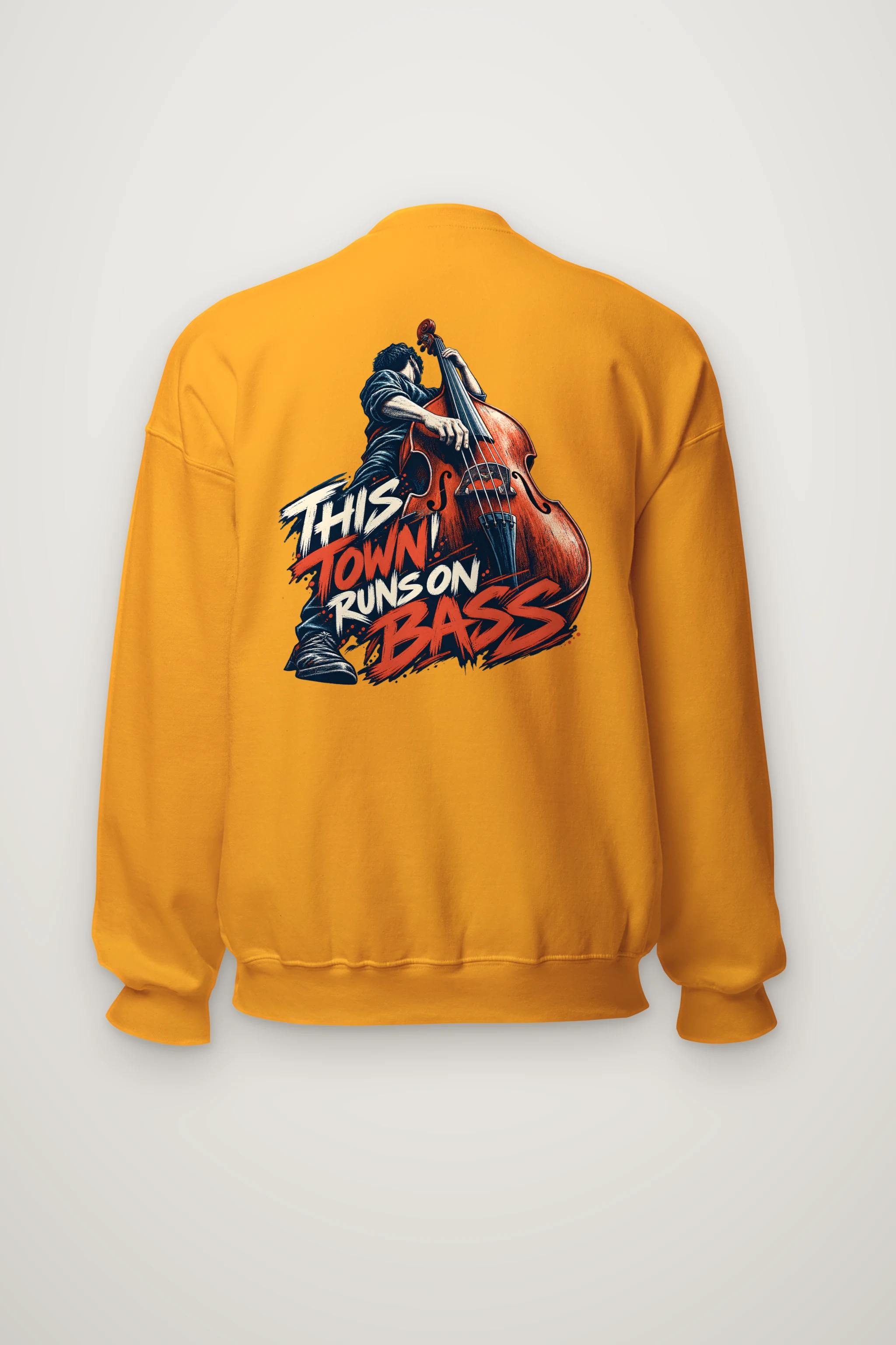 "This Town Runs on Bass" Heavy Blend Unisex Crewneck Sweatshirt