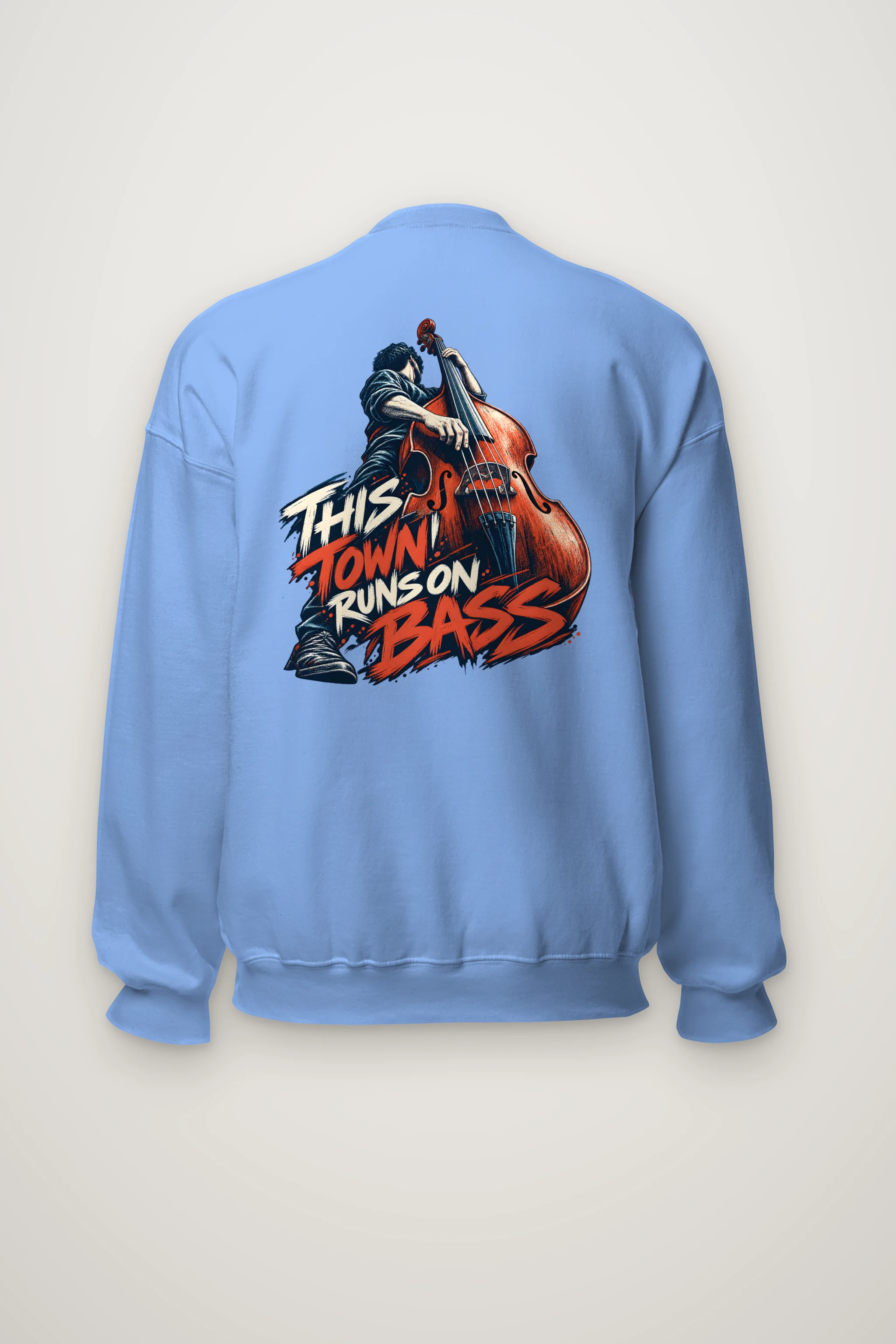 "This Town Runs on Bass" Heavy Blend Unisex Crewneck Sweatshirt