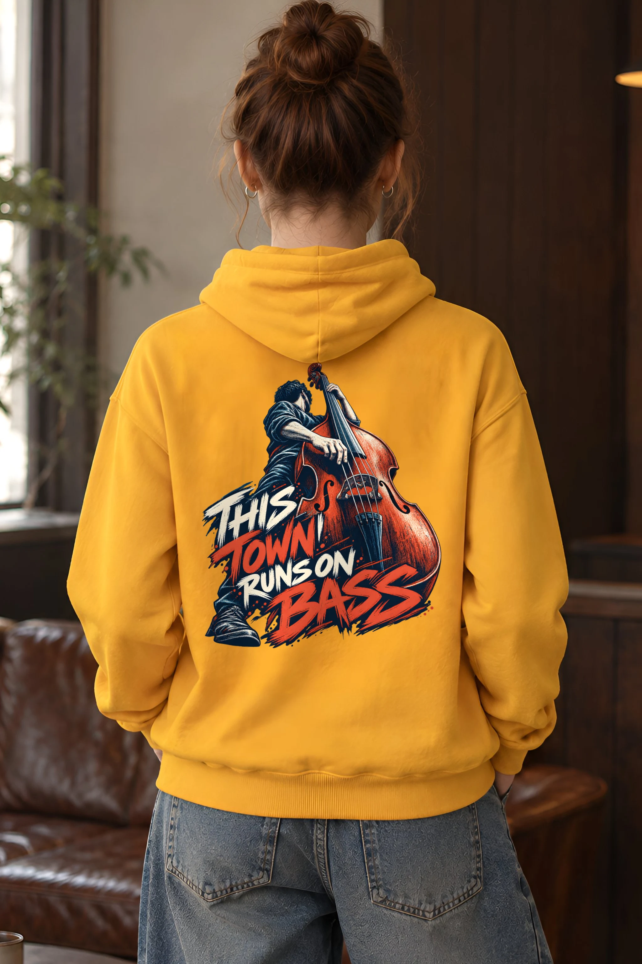 "This Town Runs on Bass" Heavy Blend Unisex Pullover Hoodie