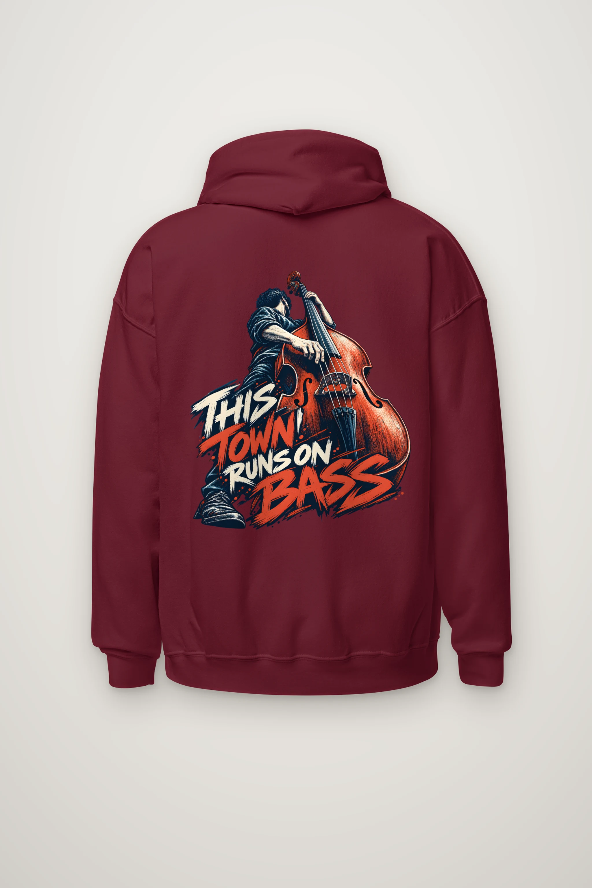"This Town Runs on Bass" Heavy Blend Unisex Pullover Hoodie
