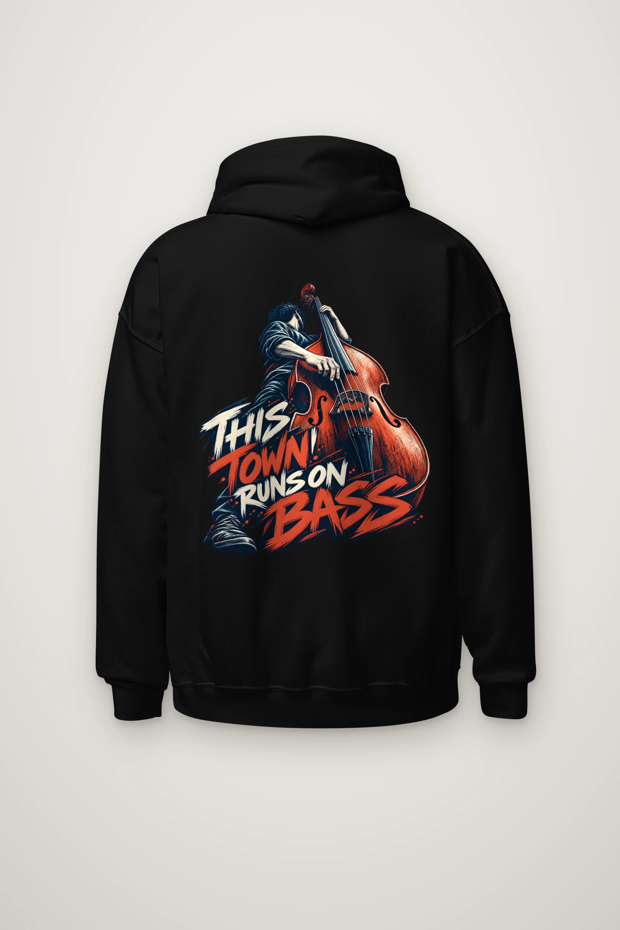 "This Town Runs on Bass" Heavy Blend Unisex Pullover Hoodie