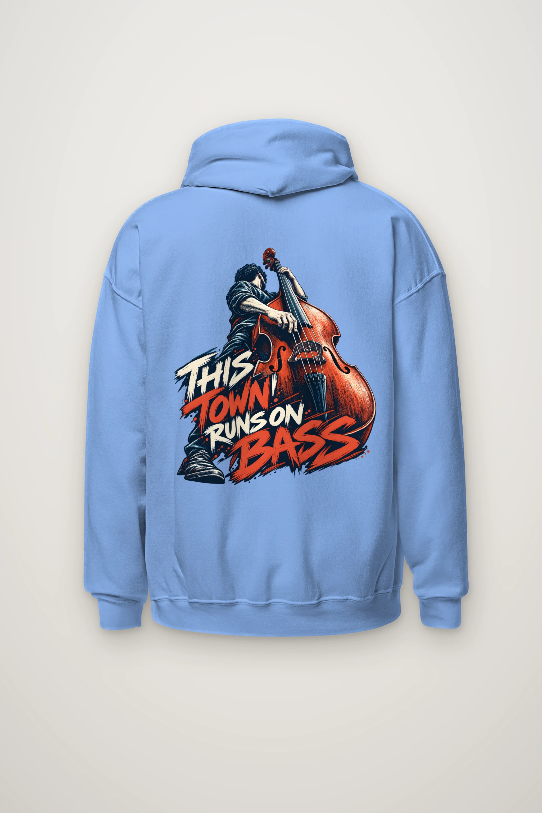 "This Town Runs on Bass" Heavy Blend Unisex Pullover Hoodie