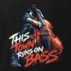 "This Town Runs on Bass" Men's Oversized Heavyweight Crewneck T-Shirt