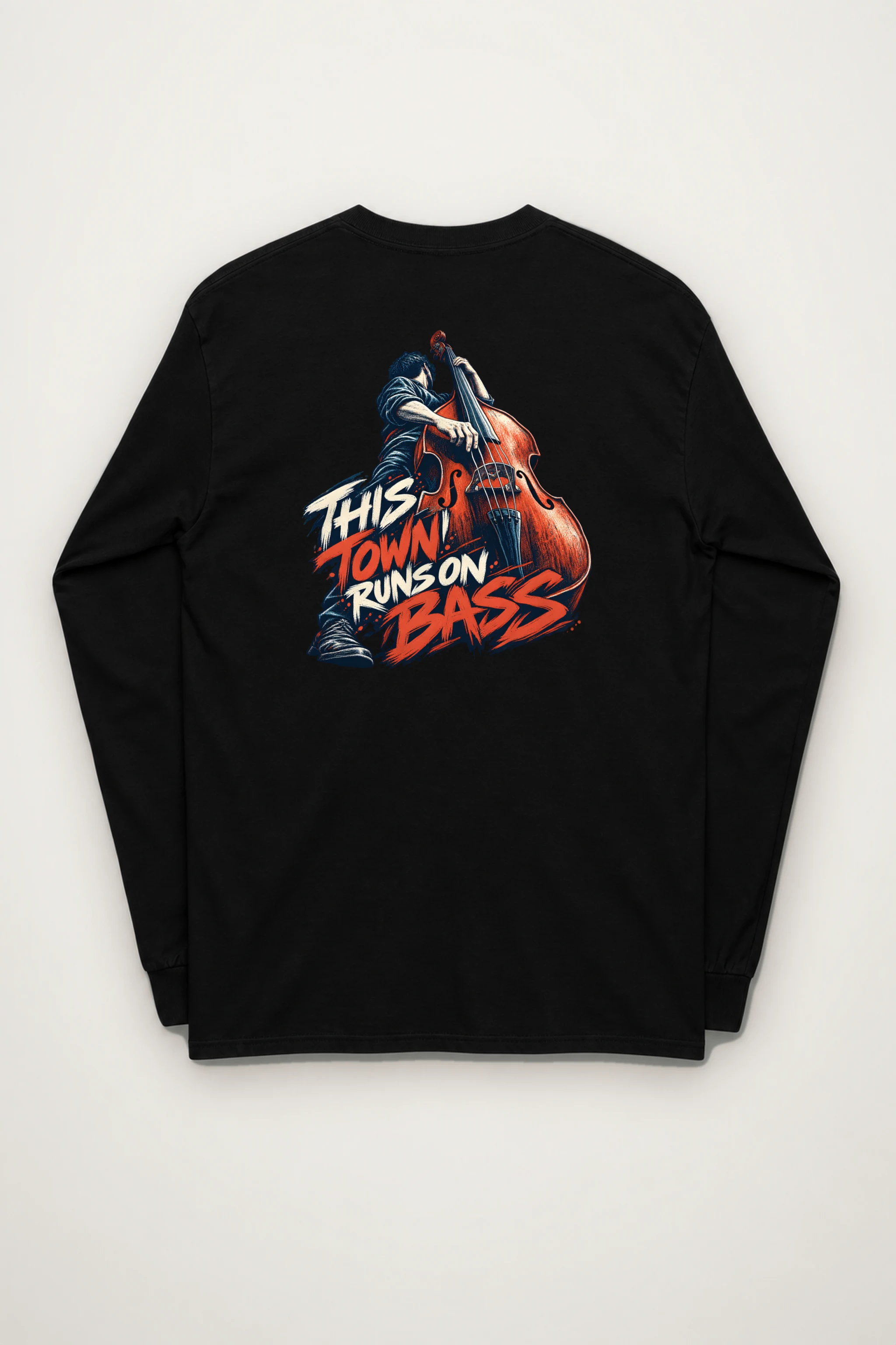 "This Town Runs on Bass" Unisex Longsleeve T-shirt