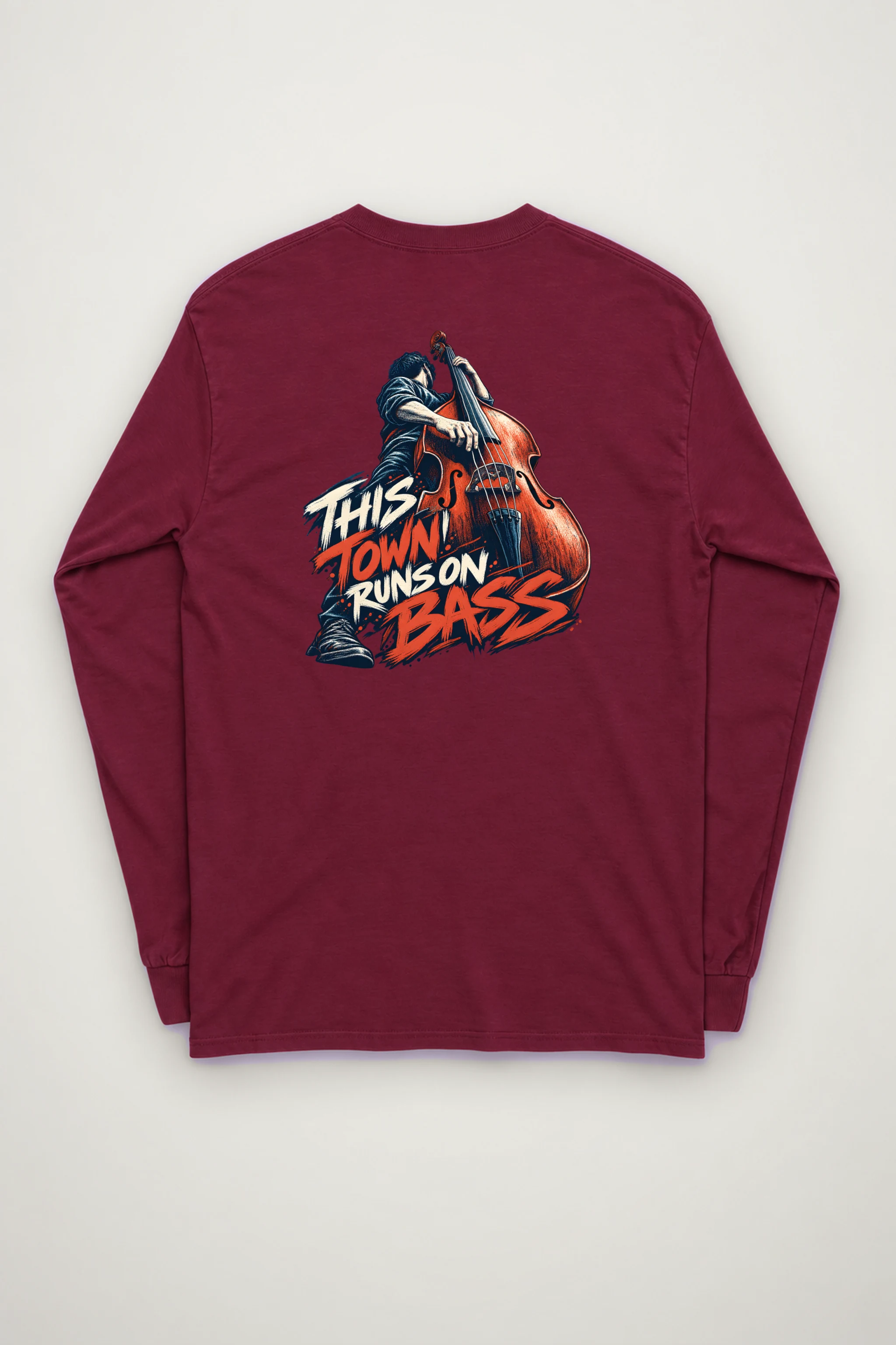 "This Town Runs on Bass" Unisex Longsleeve T-shirt