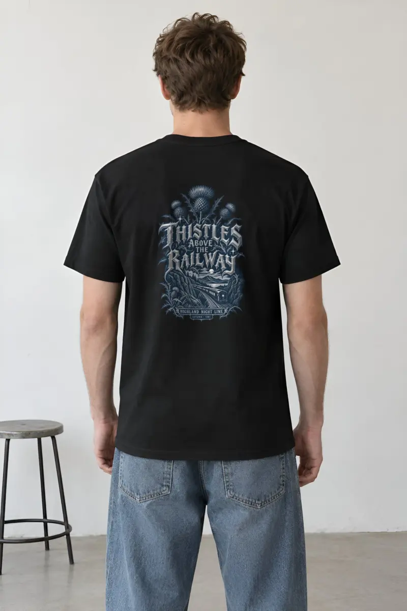 "Thistles Above the Railway" Heavyweight Unisex Crewneck T-shirt