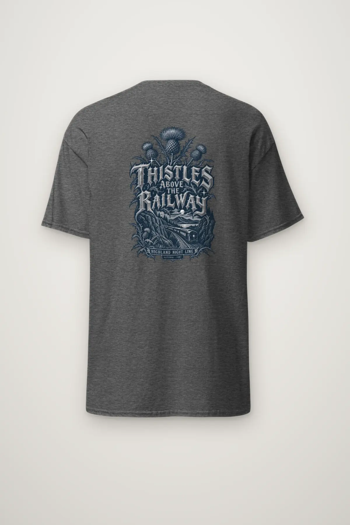 "Thistles Above the Railway" Heavyweight Unisex Crewneck T-shirt