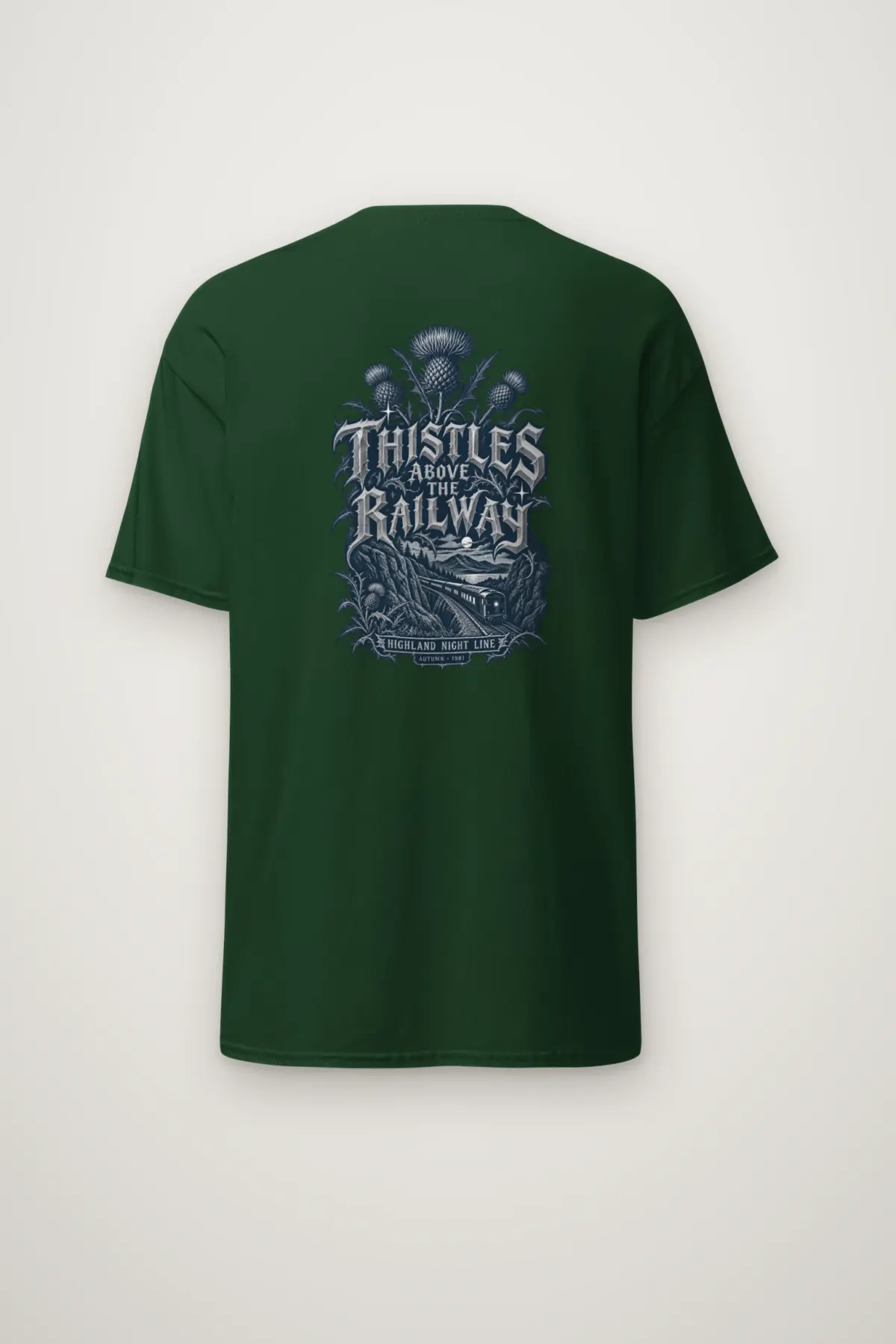 "Thistles Above the Railway" Heavyweight Unisex Crewneck T-shirt