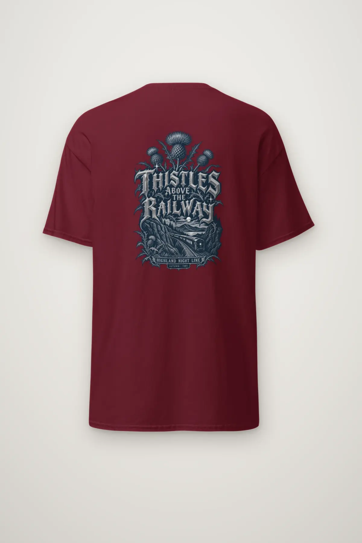 "Thistles Above the Railway" Heavyweight Unisex Crewneck T-shirt