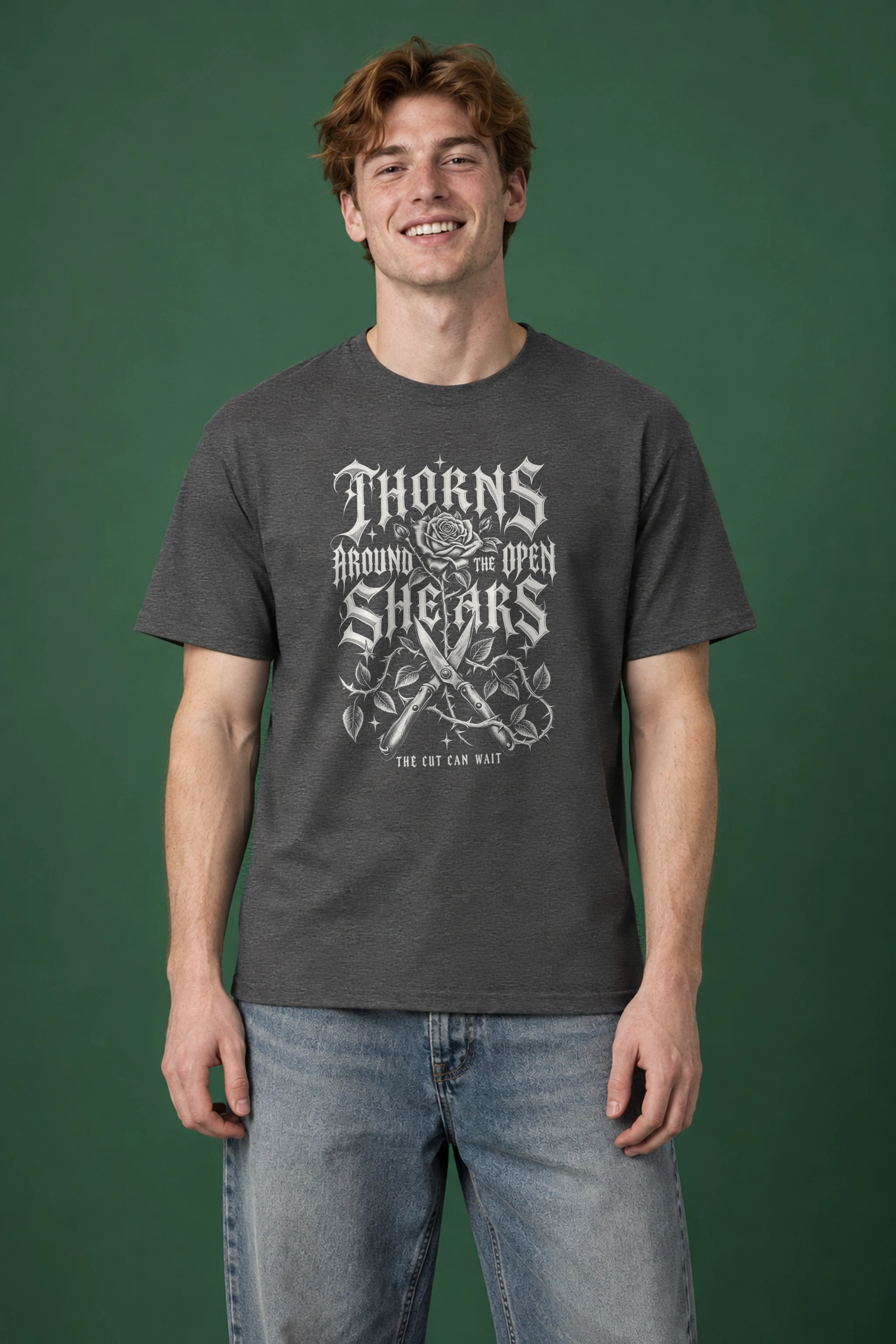 "Thorns Around the Open Shears" Heavyweight Unisex Crewneck T-shirt