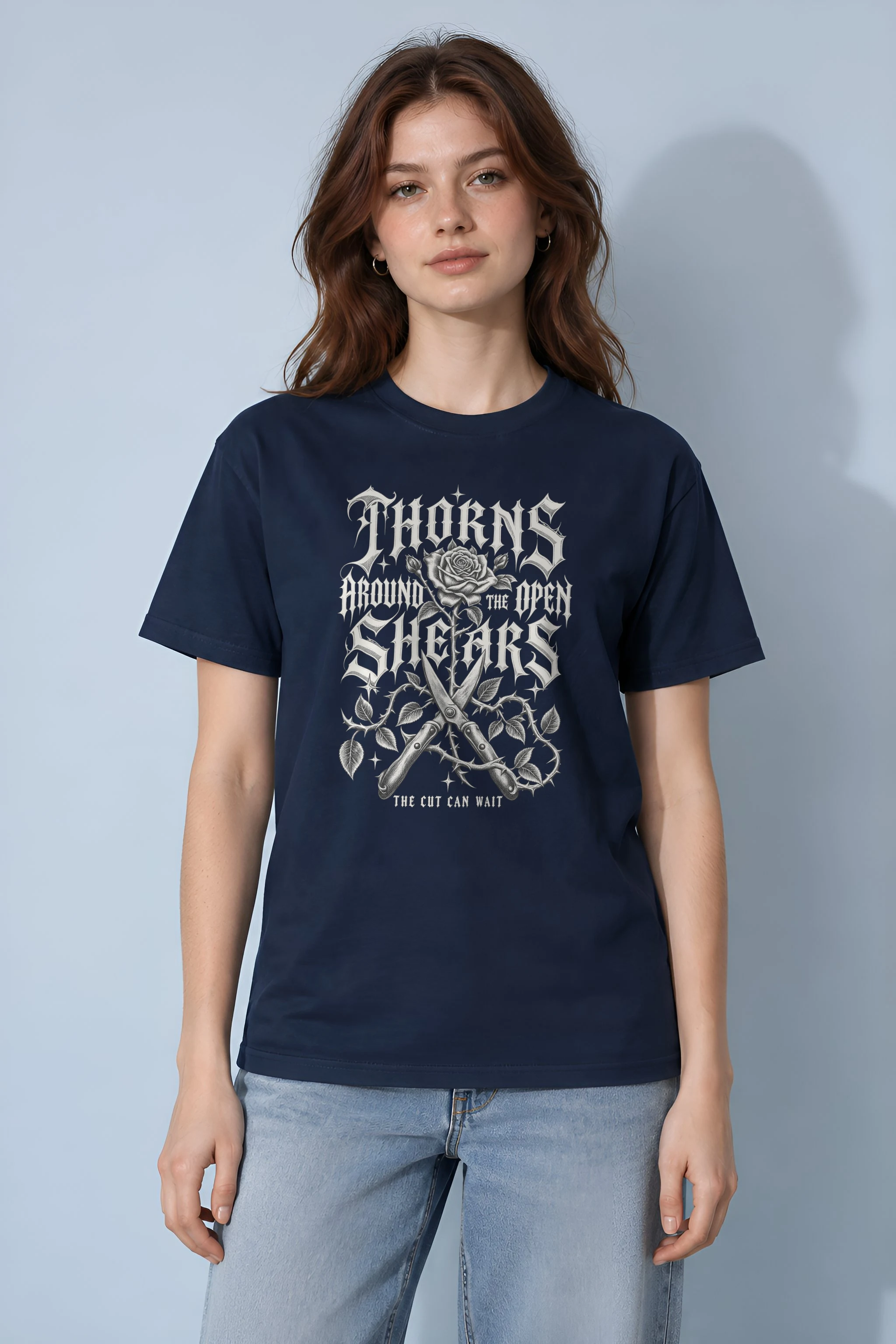 "Thorns Around the Open Shears" Heavyweight Unisex Crewneck T-shirt