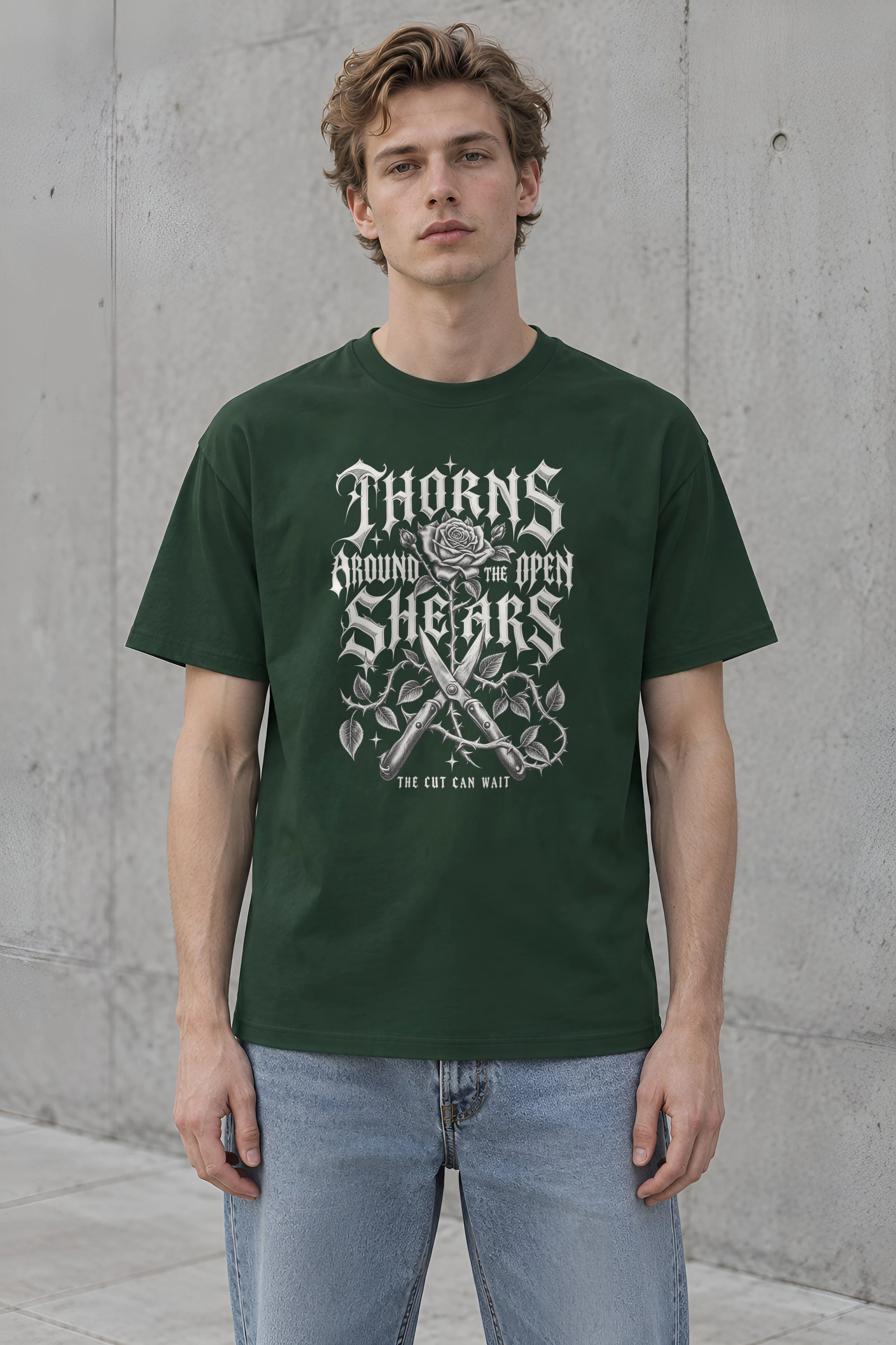 "Thorns Around the Open Shears" Heavyweight Unisex Crewneck T-shirt