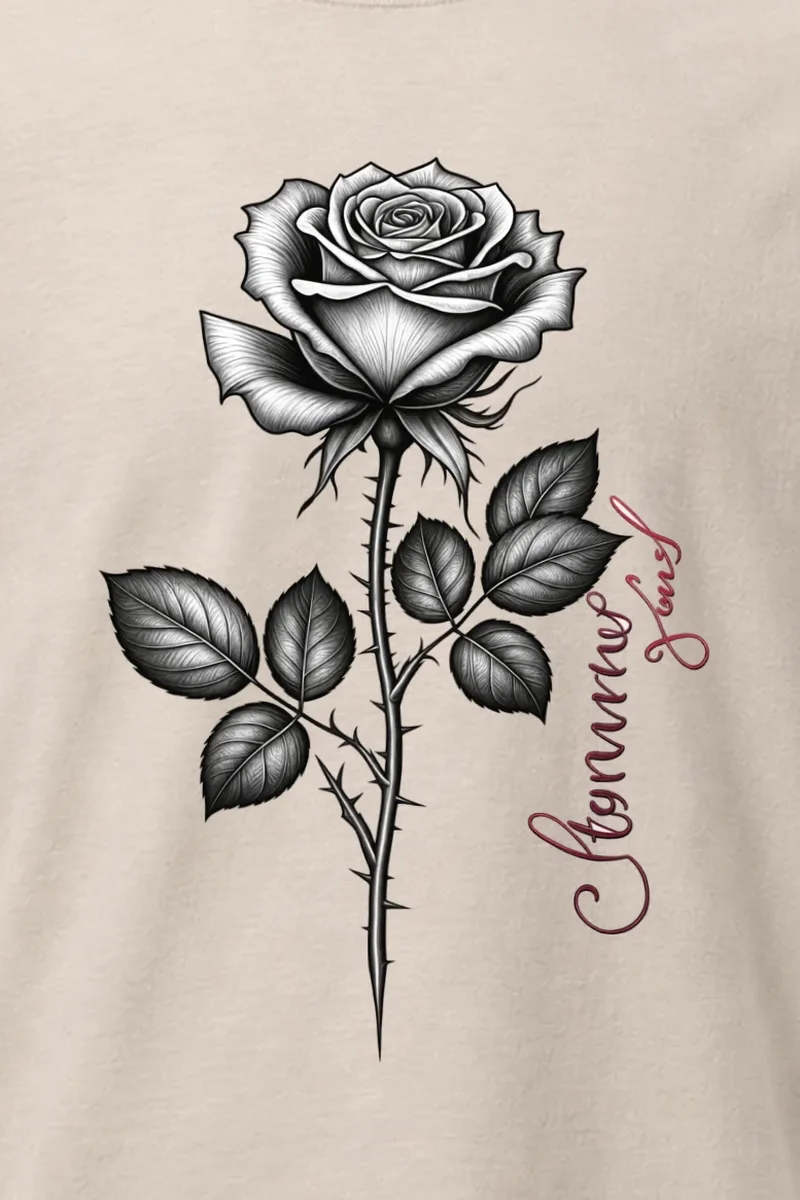 "Thorny Rose Stem" Heavyweight Unisex Crewneck T-shirt