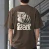 "Those Are My Good Rocks" Men's Oversized Heavyweight Crewneck T-Shirt