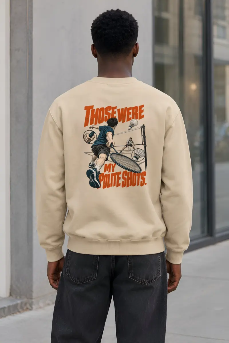 “Those Were My Polite Shots” Heavy Blend Unisex Crewneck Sweatshirt