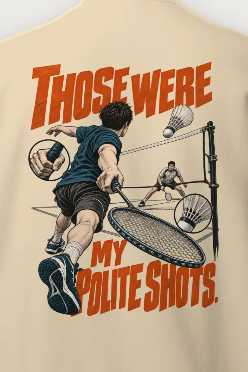 "Those Were My Polite Shots" Heavy Blend Unisex Crewneck Sweatshirt - the graphic up close