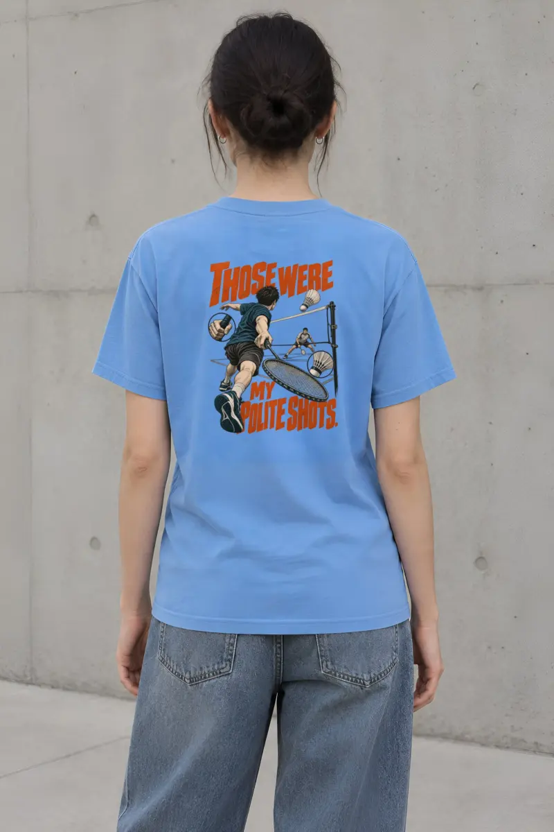 “Those Were My Polite Shots” Heavyweight Unisex Crewneck T-shirt