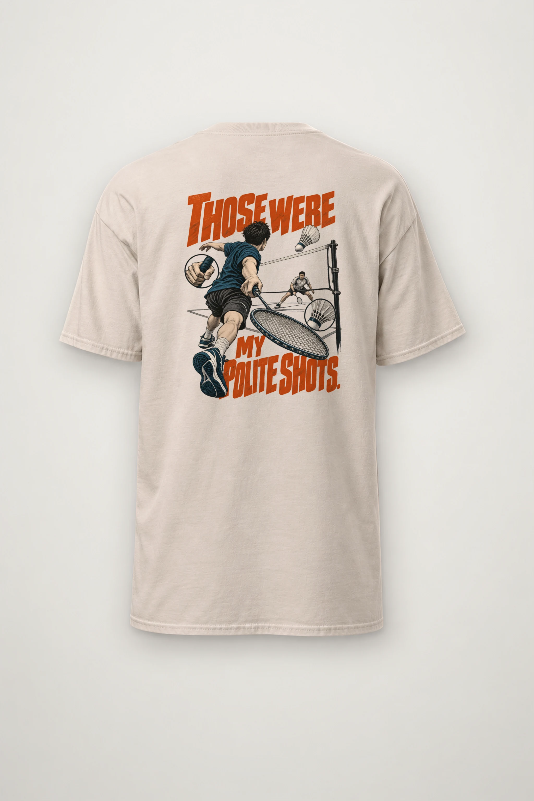 "Those Were My Polite Shots" Heavyweight Unisex Crewneck T-shirt