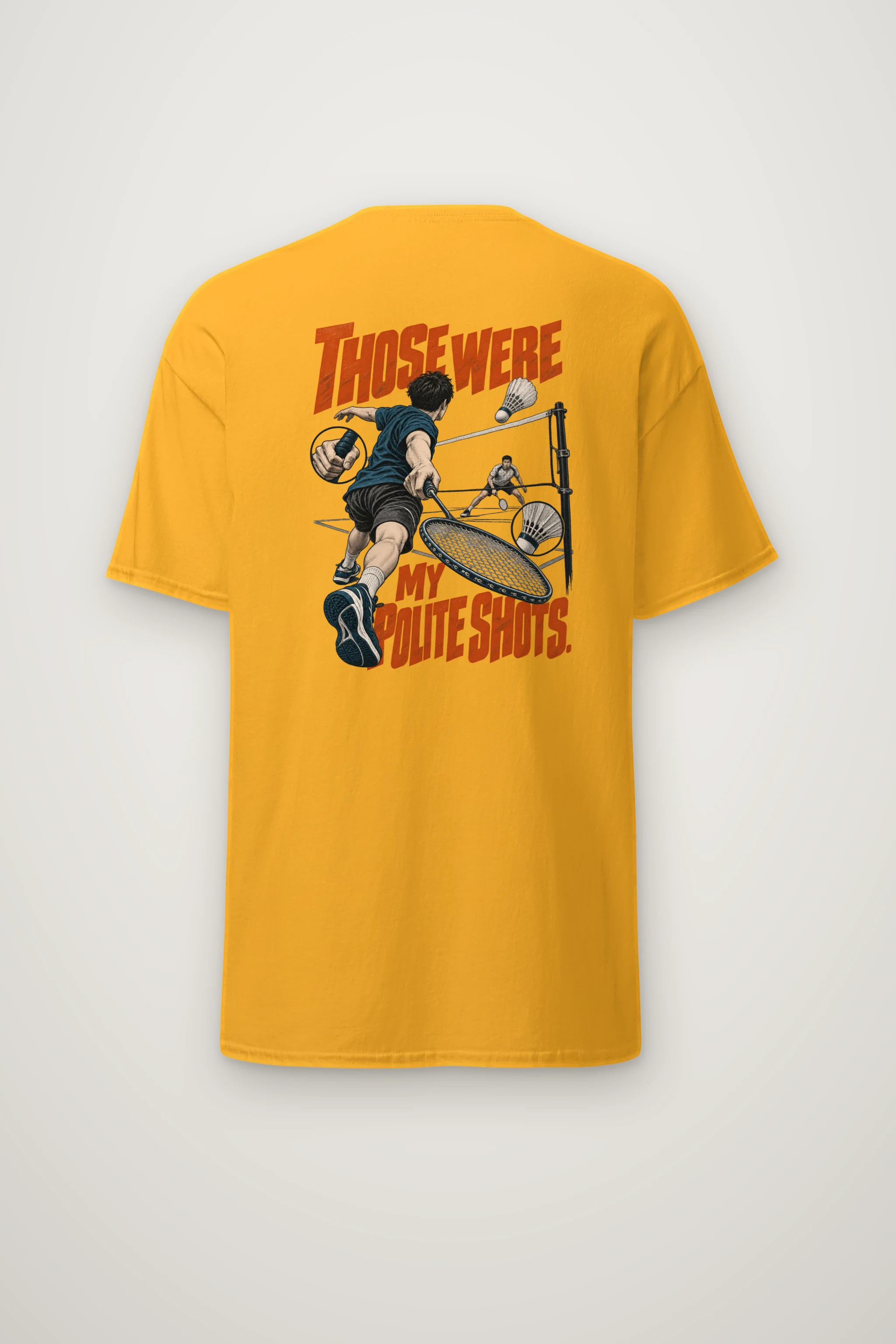 "Those Were My Polite Shots" Heavyweight Unisex Crewneck T-shirt