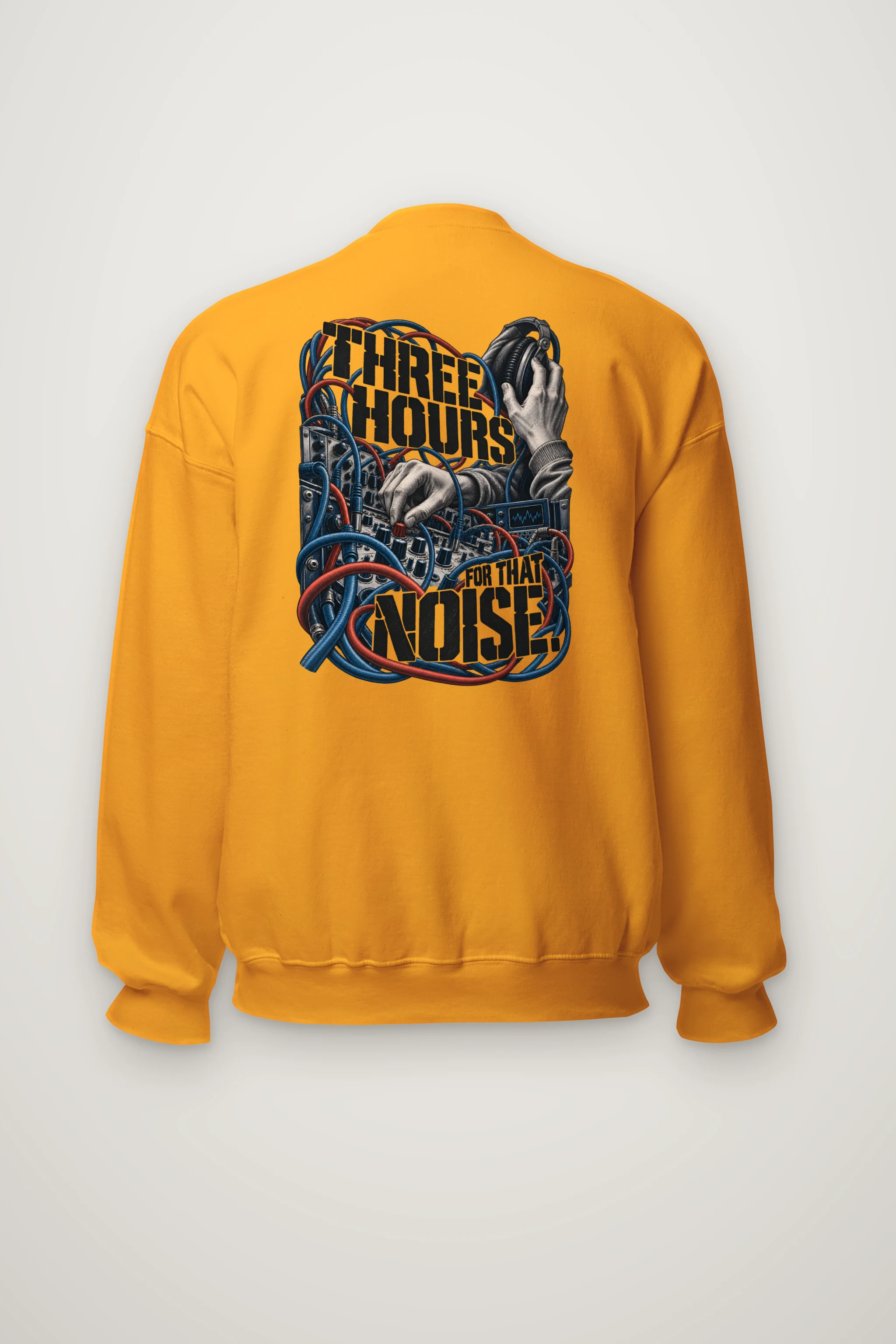 "Three Hours for That Noise" Heavy Blend Unisex Crewneck Sweatshirt