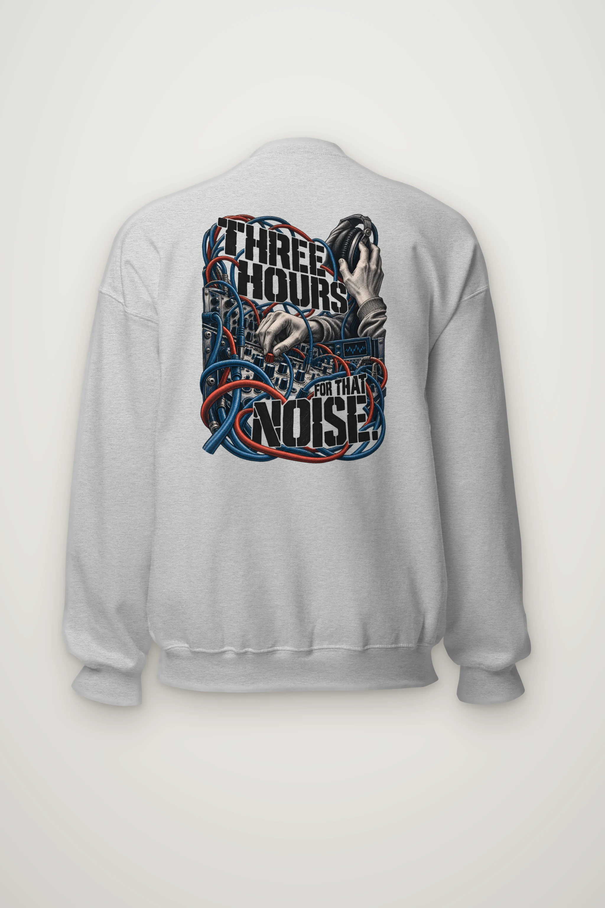 "Three Hours for That Noise" Heavy Blend Unisex Crewneck Sweatshirt