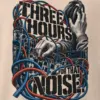 "Three Hours for That Noise" Men's Oversized Heavyweight Crewneck T-Shirt