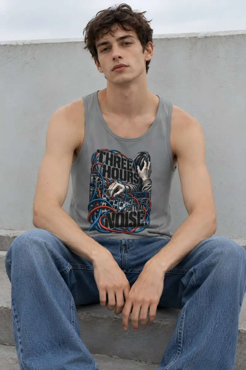 "Three Hours for That Noise" Unisex Jersey Tank