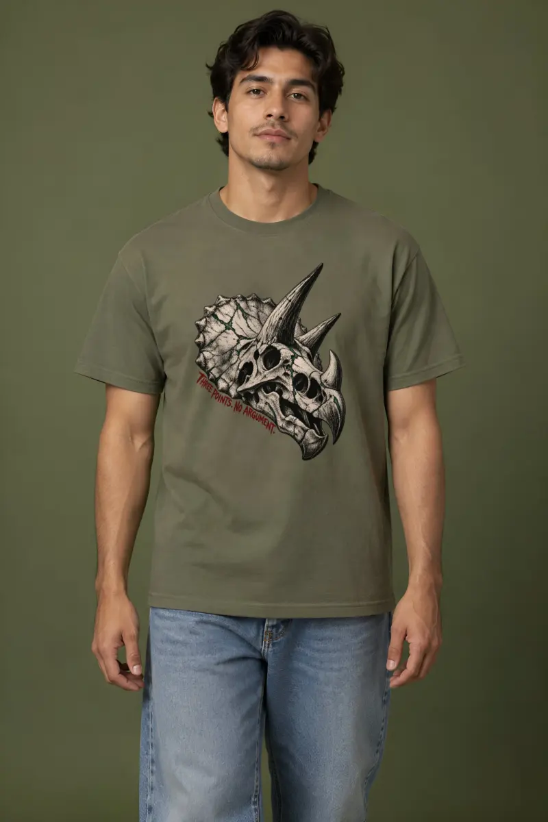 “Three Points. No Argument.” Heavyweight Unisex Crewneck T-shirt