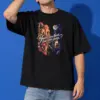 "Three Time Zones" Unisex Oversized Heavyweight Crewneck T-Shirt