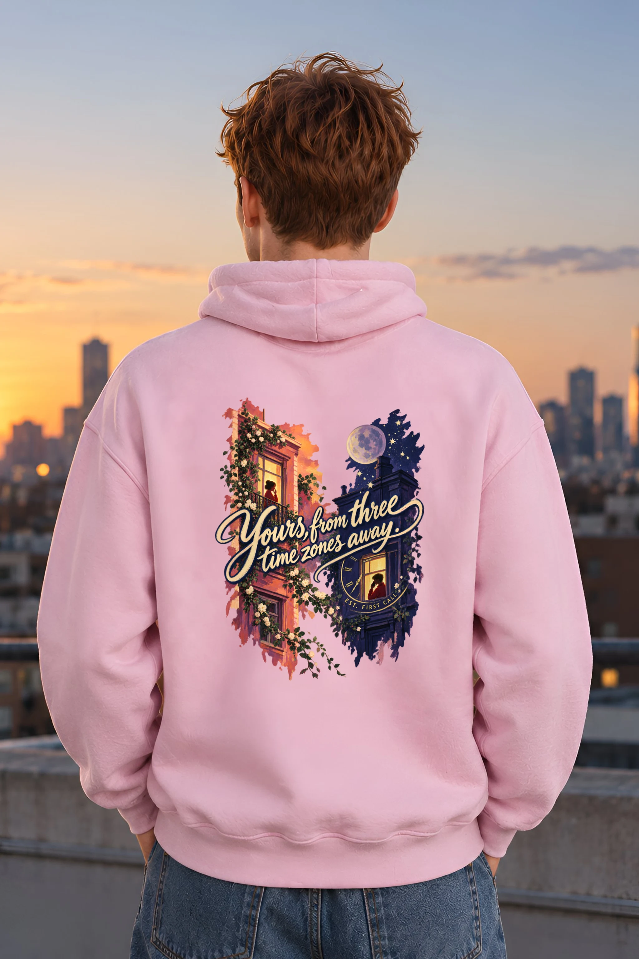 "Three Time Zones" Unisex Pullover Hoodie