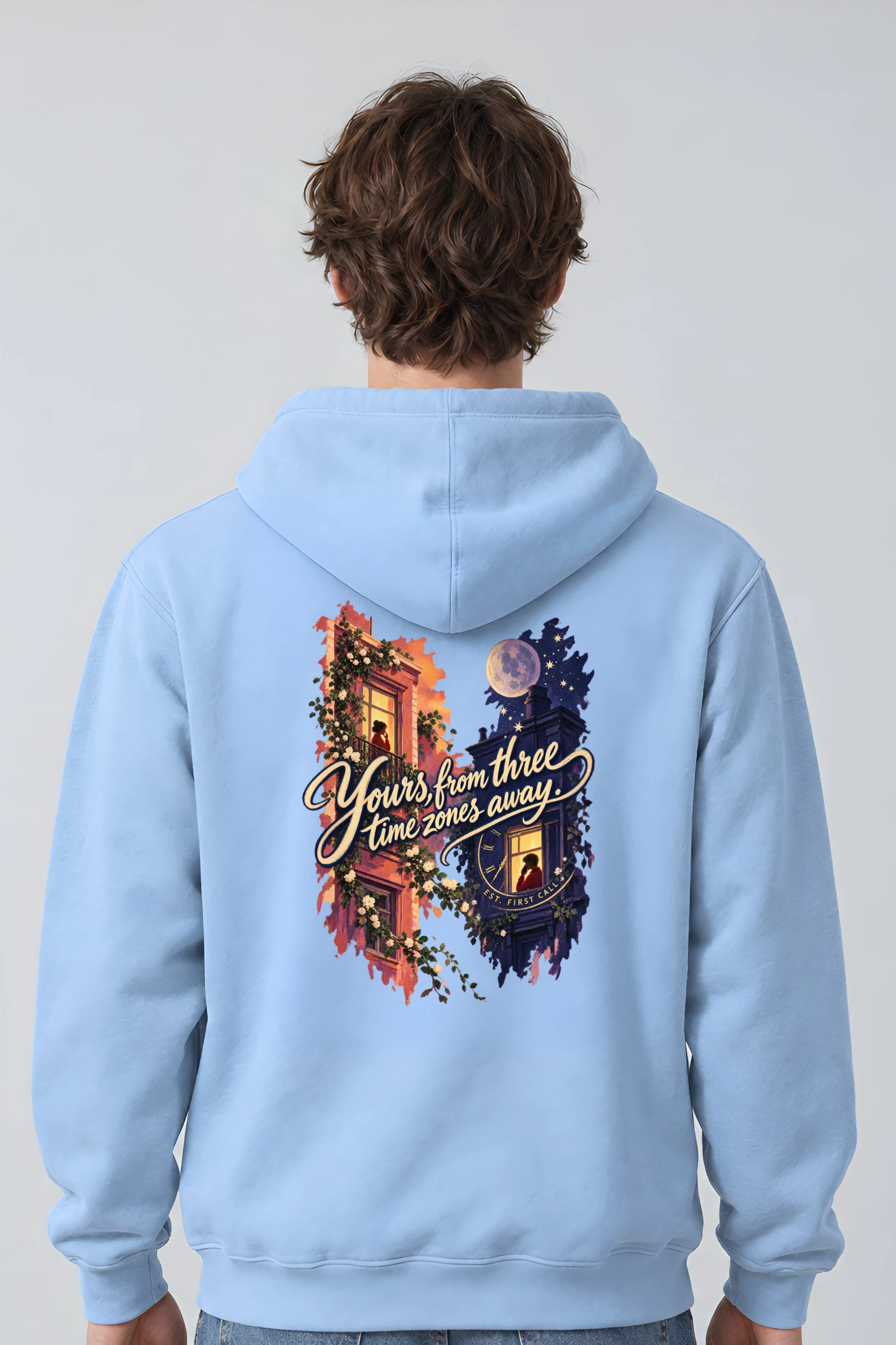 "Three Time Zones" Unisex Pullover Hoodie