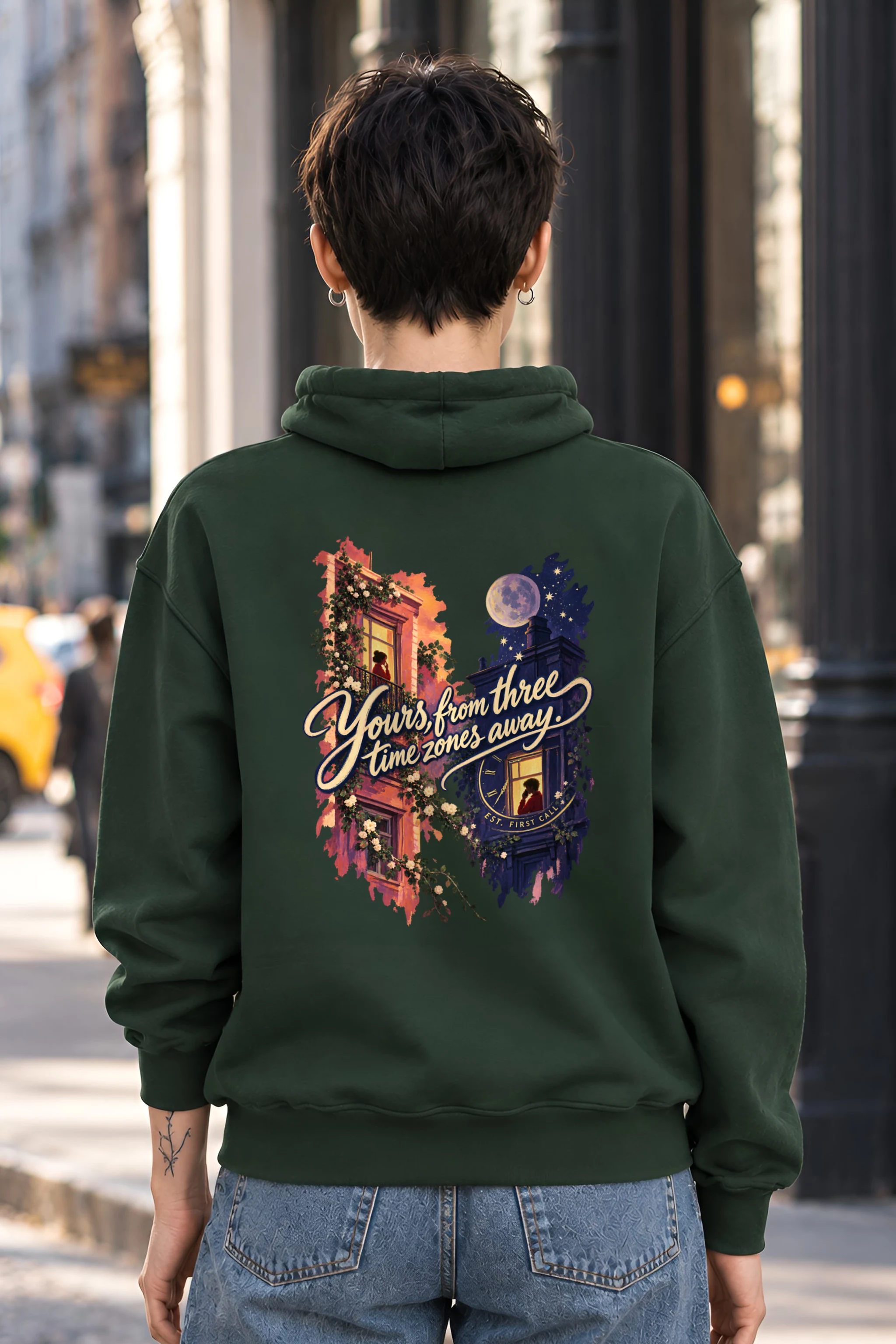 "Three Time Zones" Unisex Pullover Hoodie