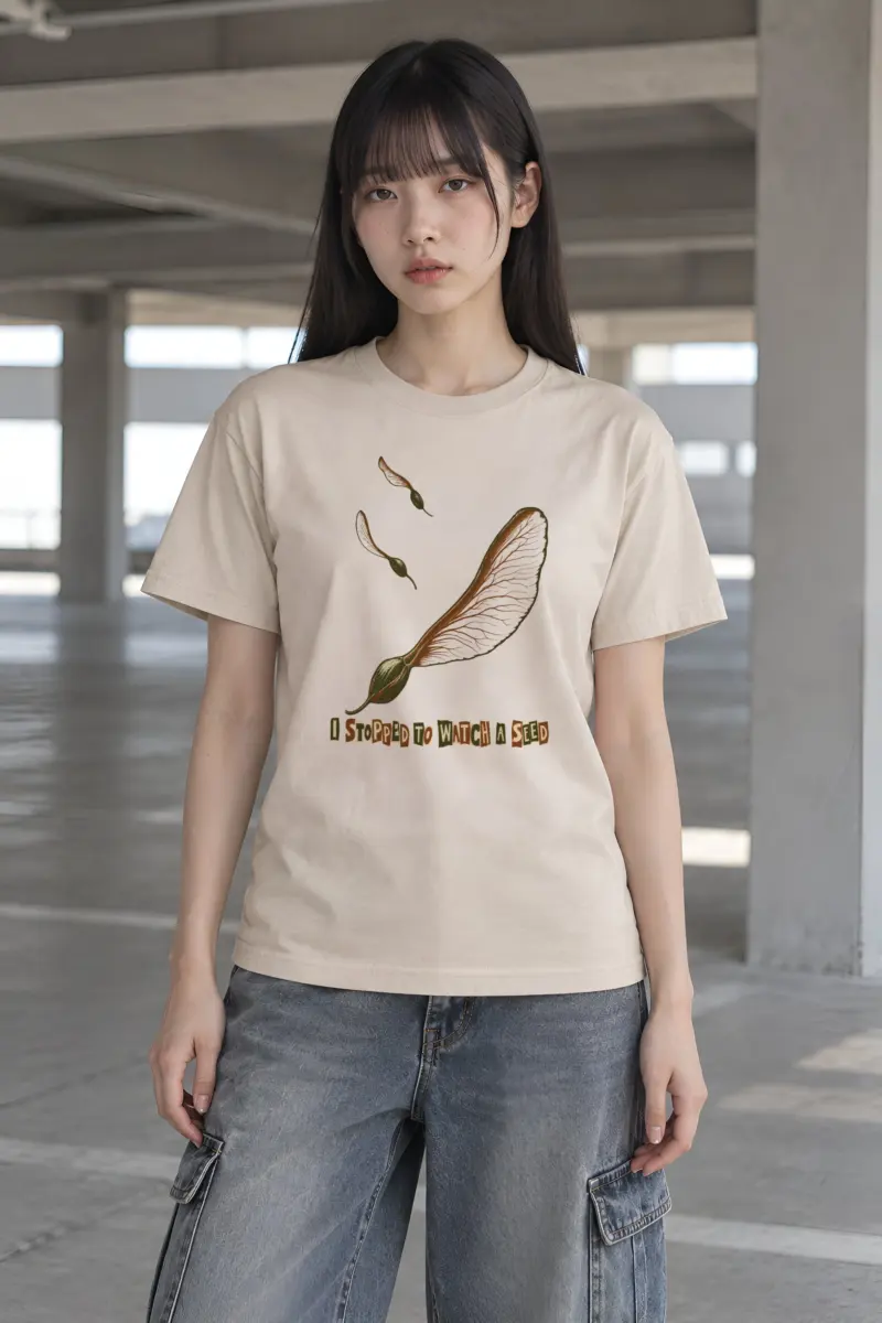 “Three Winged Seeds” Heavyweight Unisex Crewneck T-shirt
