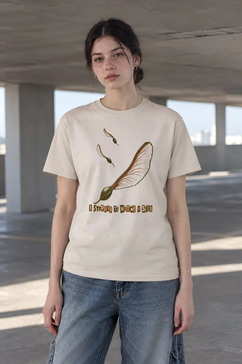 "Three Winged Seeds" Heavyweight Unisex Crewneck T-shirt