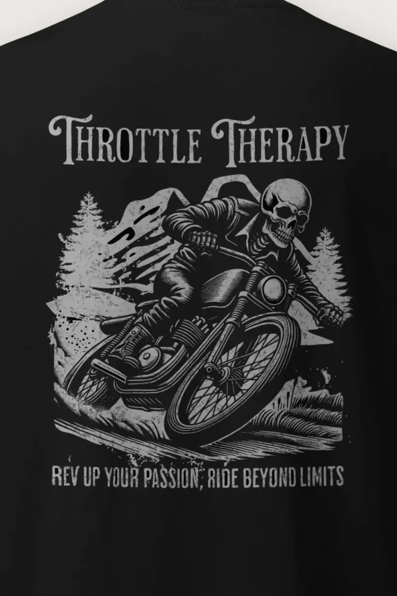 "Throttle Therapy" Heavyweight Unisex Crewneck T-shirt