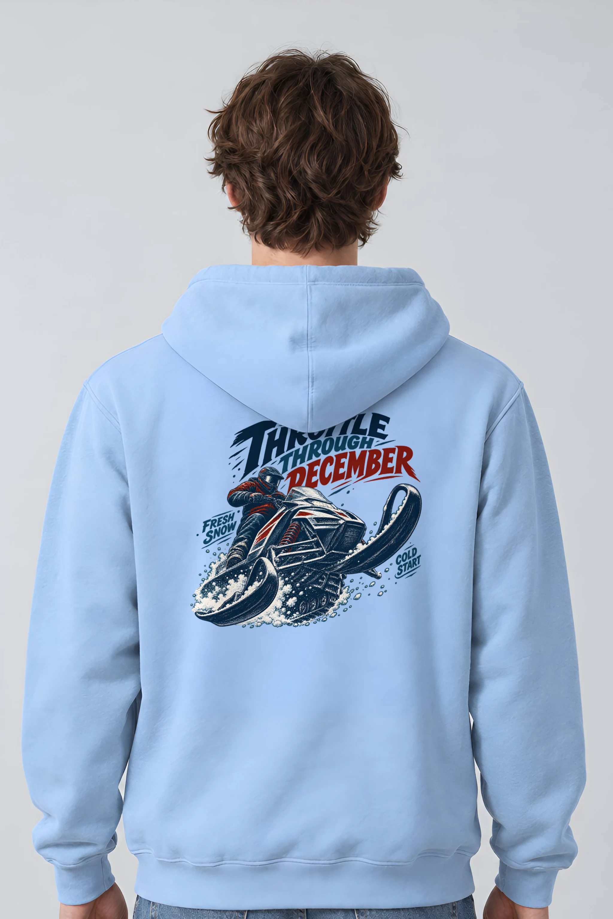 "Throttle Through December" Heavy Blend Unisex Pullover Hoodie