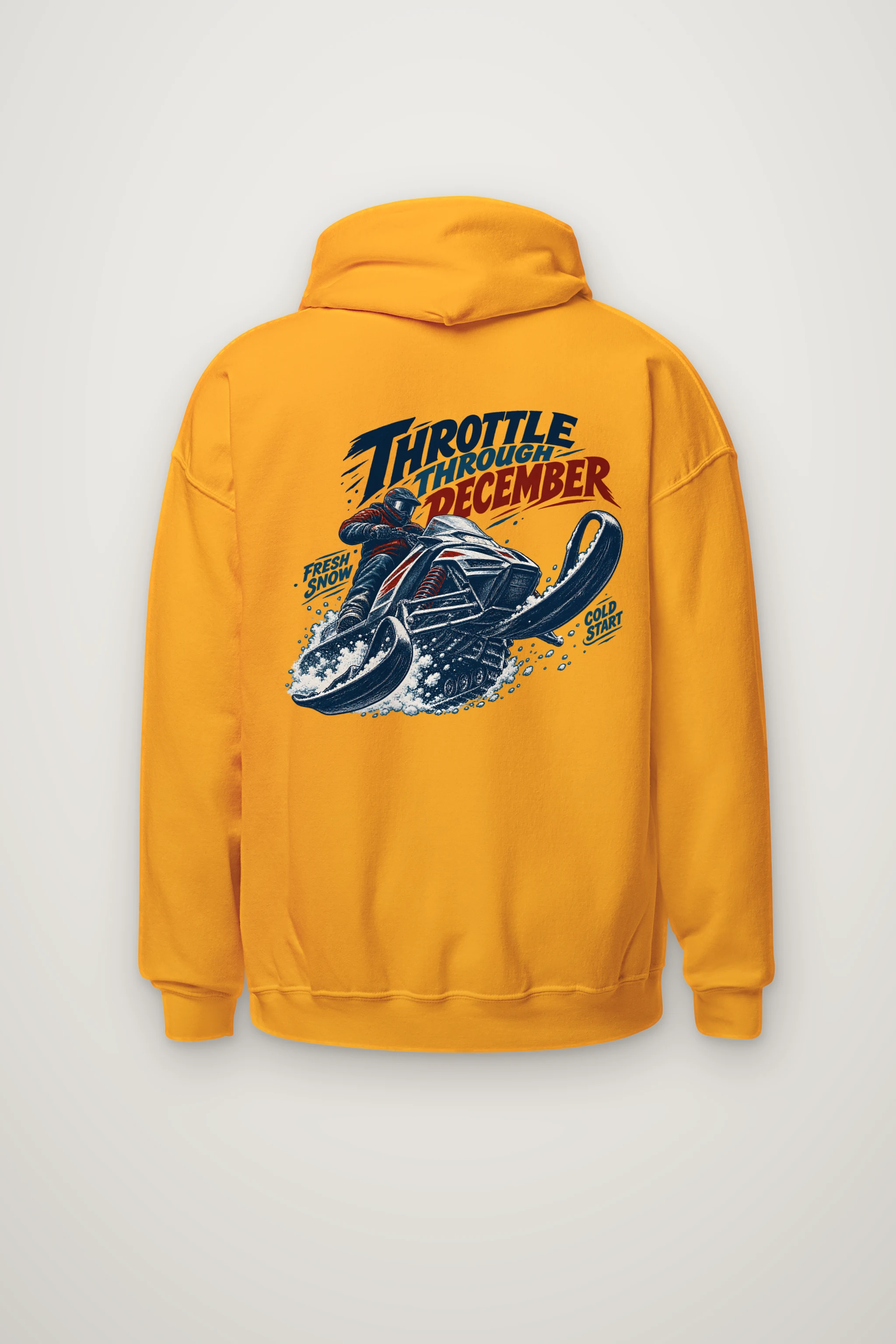 "Throttle Through December" Heavy Blend Unisex Pullover Hoodie