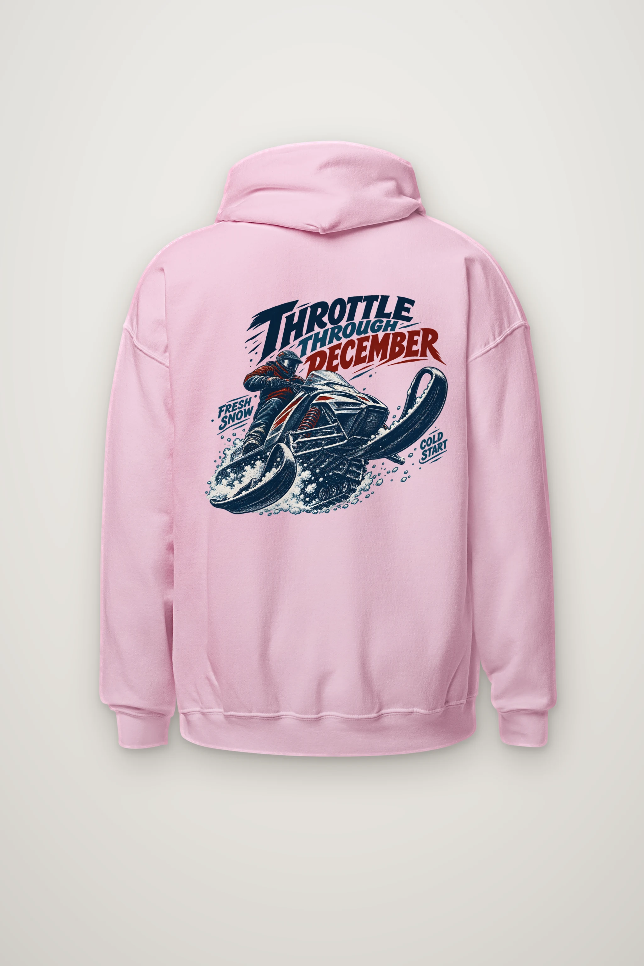 "Throttle Through December" Heavy Blend Unisex Pullover Hoodie