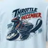 "Throttle Through December" Heavyweight Unisex Crewneck T-shirt
